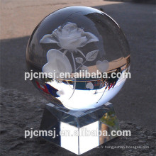 boule de cristal transparente personnalisée en gros pour le cadeau et la faveur de souvenir